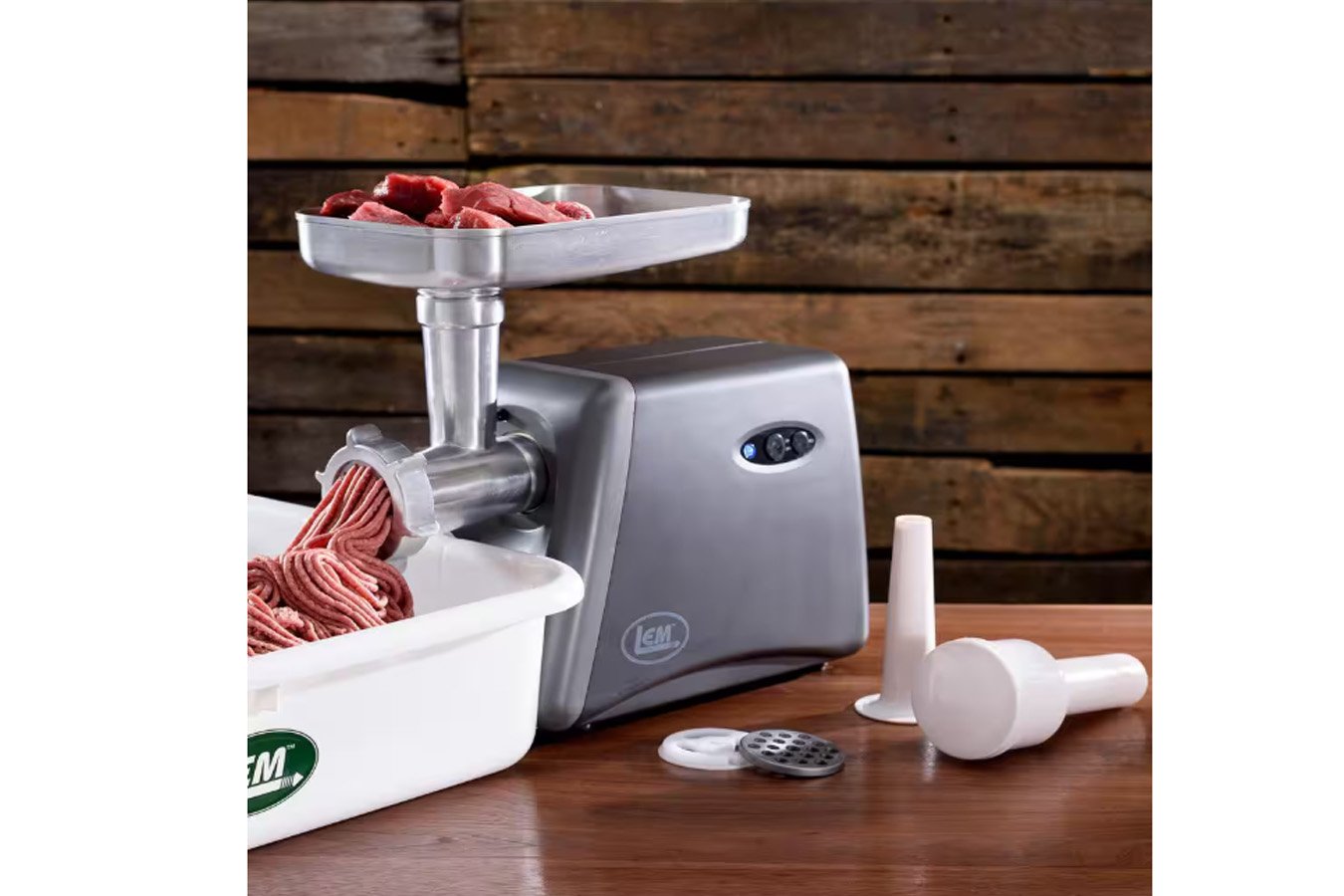 LEM #8 575-Watt Countertop Electric Meat Grinder, Matte Black